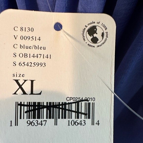 FREE PEOPLE XL Feminine Esme Mini Brilliant Blue Halter Chiffon Satin Strap SEXY - Picture 12 of 15